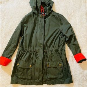 Ana Army Green Utility Jacket with Hood
Size Large